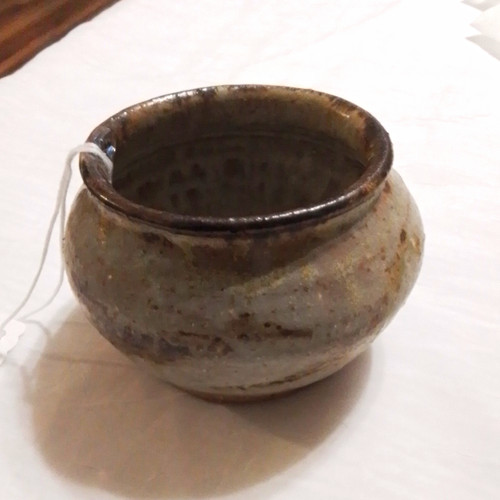 Pottery small round planter - eg,