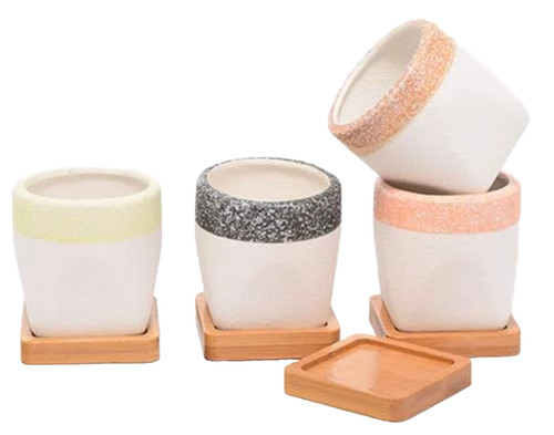 Set ceramic planters - 4,